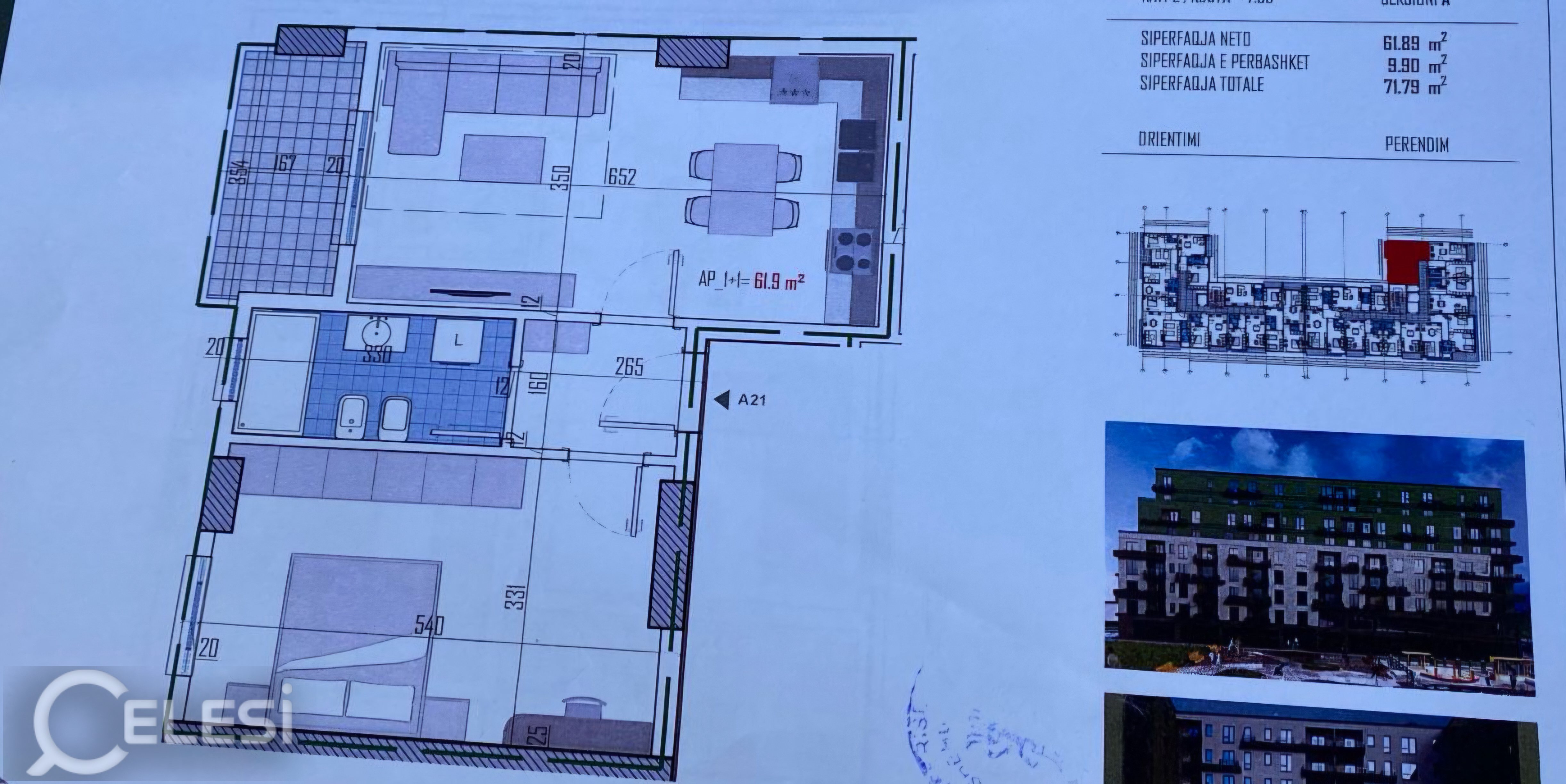 SHITET APARTAMENT 1+1 NË ZONEN E KAMZES – Qendër