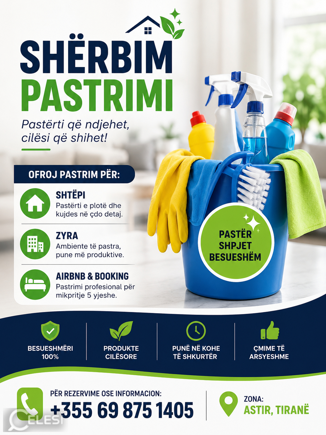 🧹 Ofroj shërbim pastrimi profesional! – Tiranë