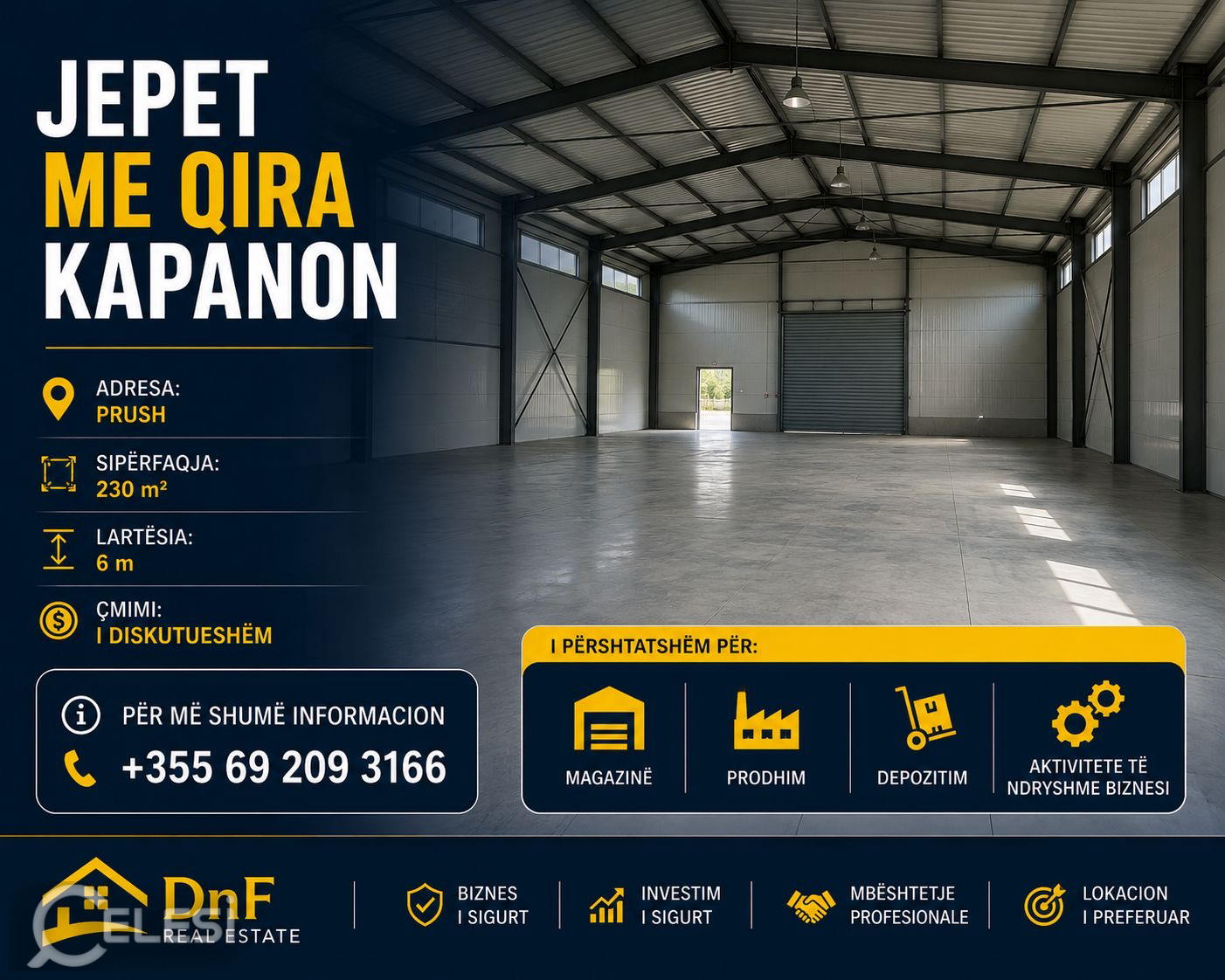 Kapanon me qira Prush – Qendër